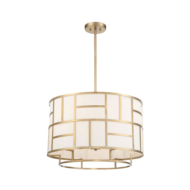 Fulton Collection - Chandelier - Satin Brass Frame - W:63cm