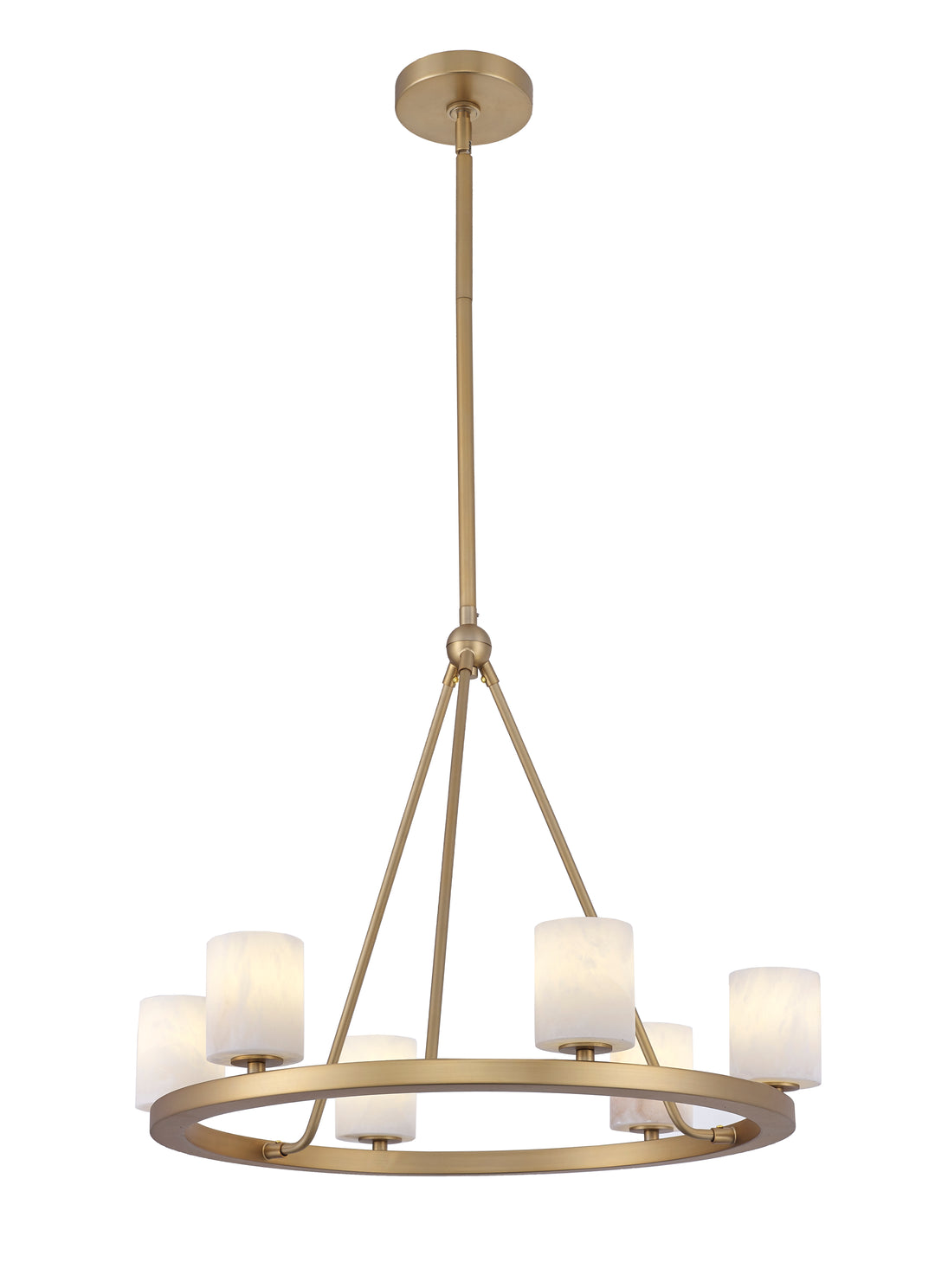Hulton Collection - 6 Light Chandelier - Satin Brass