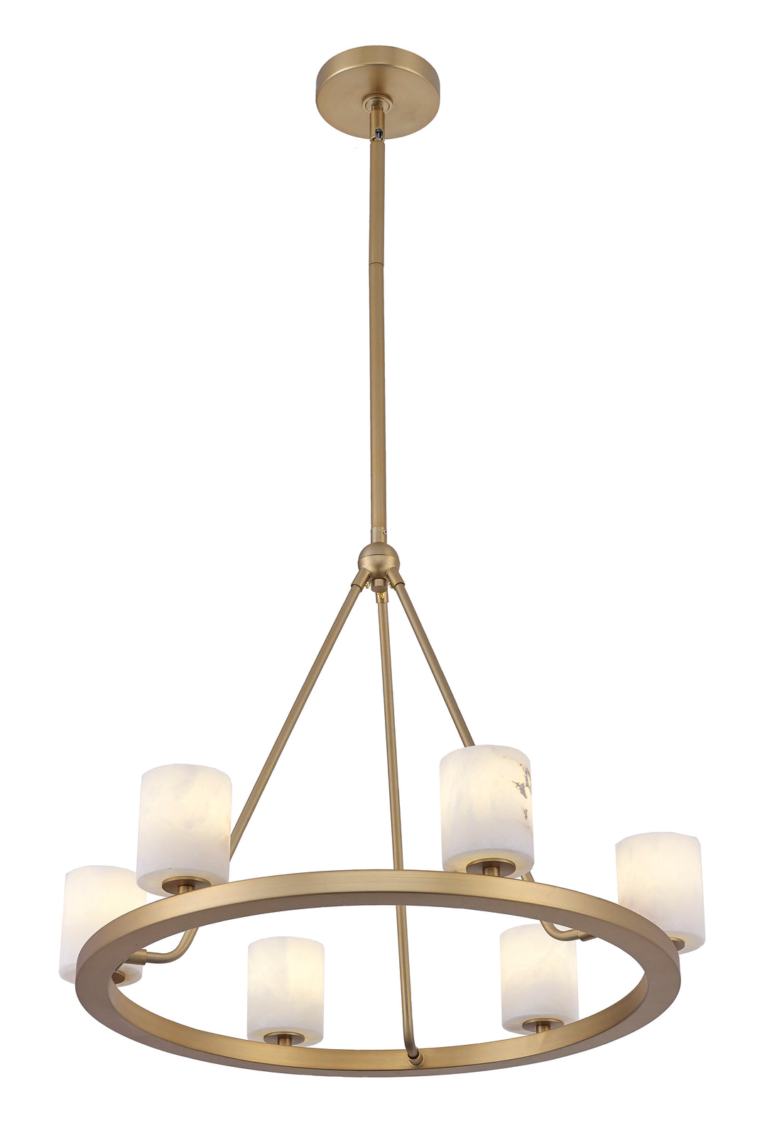 Hulton Collection - 6 Light Chandelier - Satin Brass