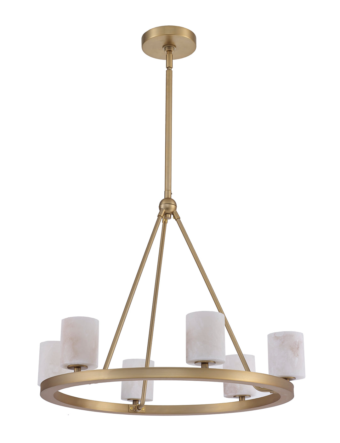 Hulton Collection - 6 Light Chandelier - Satin Brass