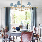 Jori Collection - 6 Lights Chandelier - Blue