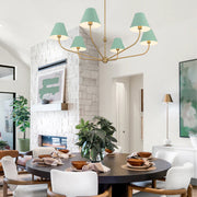 Jori Collection - 6 Lights Chandelier - Green