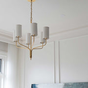 Collier Collection - 6 Lights Chandelier - Gold Leaf
