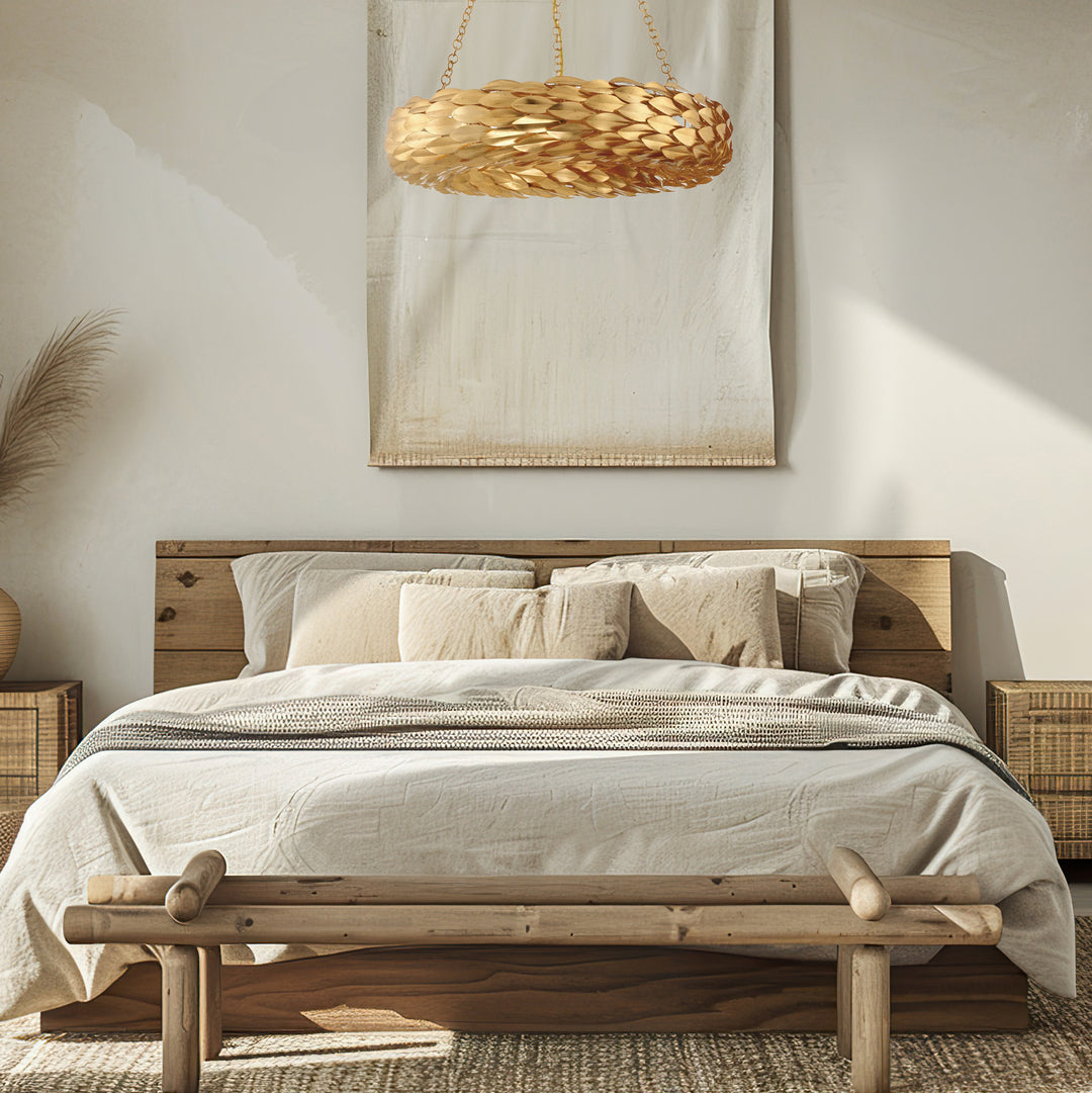 Laurel Collection - Ring Chandelier - Antique Gold - W:46cm