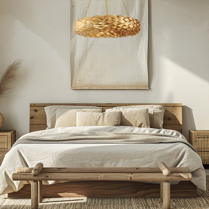 Laurel Collection - Ring Chandelier - Antique Gold - W:46cm