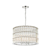 Luna Collection - 6 Lights Chandelier - Polished Nickel