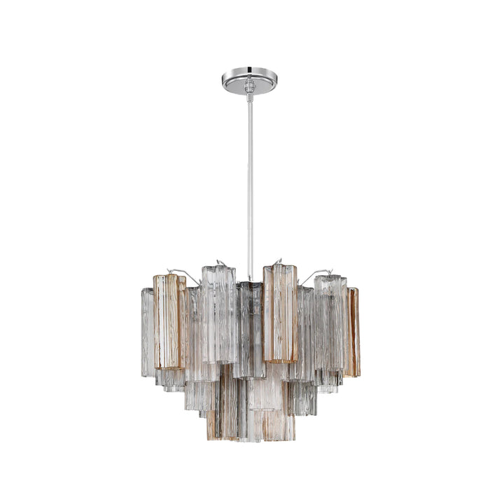 Odelle Collection - Ring Chandelier - Autumn & Chrome - W:50cm