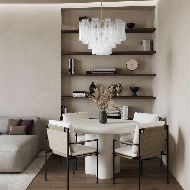 Odelle Collection - Ring Chandelier - Clear & Satin Brass - W:50cm