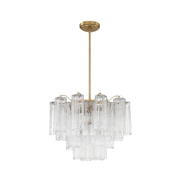 Odelle Collection - Ring Chandelier - Clear & Satin Brass - W:50cm