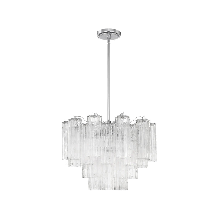 Odelle Collection - Ring Chandelier - Clear & Chrome - W:50cm