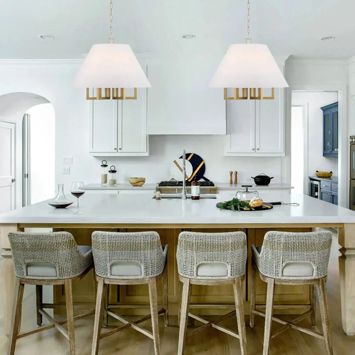 Strata Collection - Pendant - Satin Brass - W:60cm