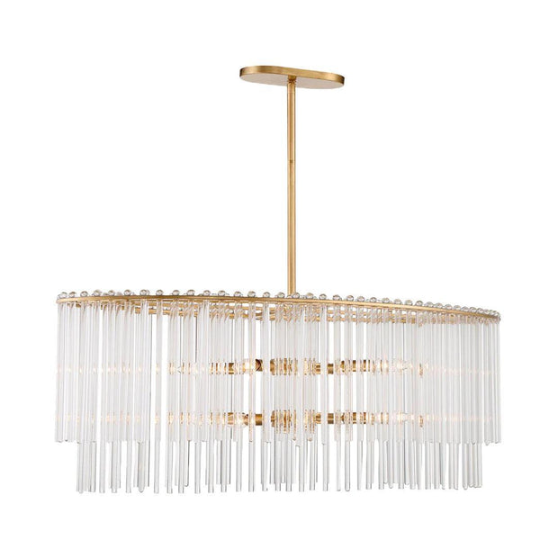 Cameron Collection - 8 Lights Gold Chandelier