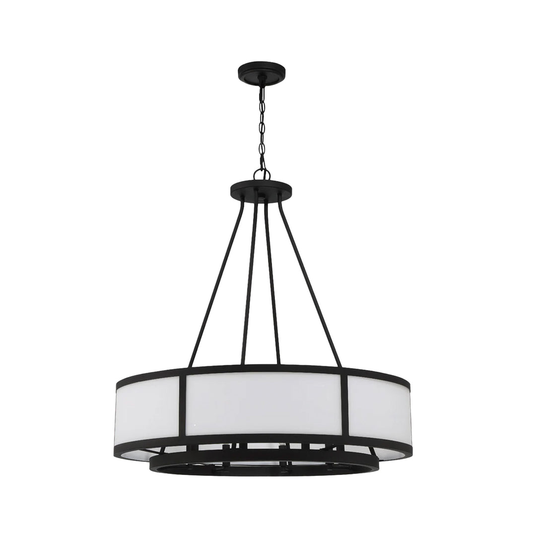 Byron Collection - Chandelier - W:80cm - Matte Black Frame - Designer Chandelier Australia