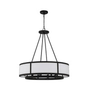 Byron Collection - Chandelier - W:80cm - Matte Black Frame