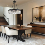 Clover Collection - 8 Lights Ring Chandelier - Charcoal Bronze