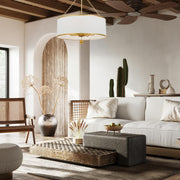 Florentine Collection - 8 Lights Ring Pendant - Antique Gold