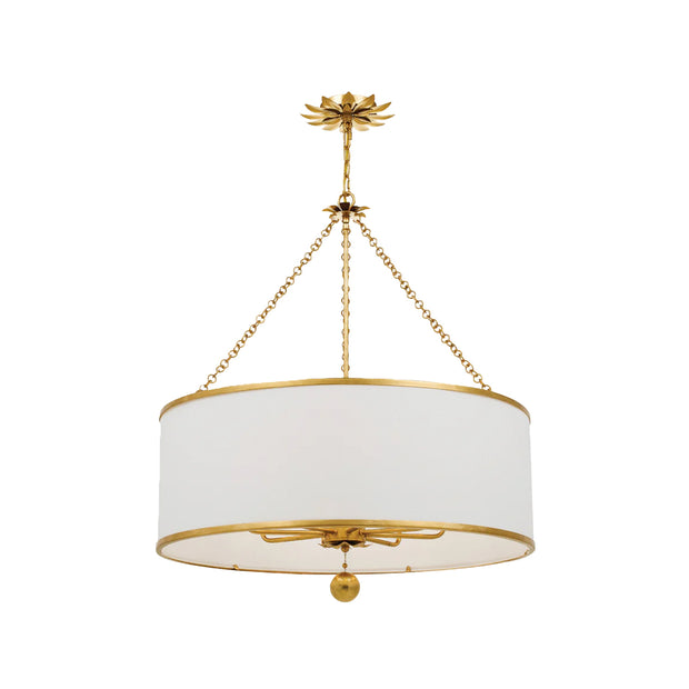 Florentine Collection - 8 Lights Ring Pendant - Antique Gold