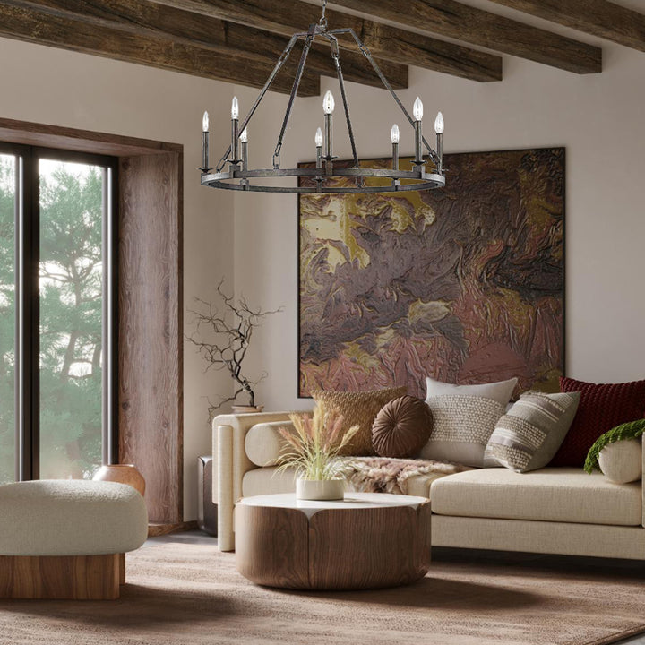 Hinkley Collection - 8 Lights Ring Chandelier - Brown Painted