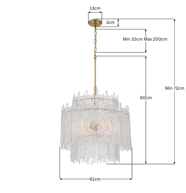 Lofton 8 Lights Chandelier - Satin Brass