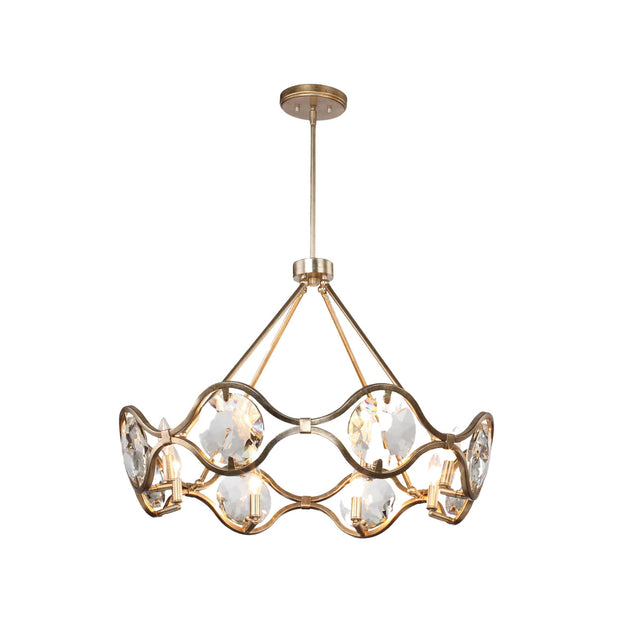Madison Collection - 8 Lights Chandelier - Antique Gold