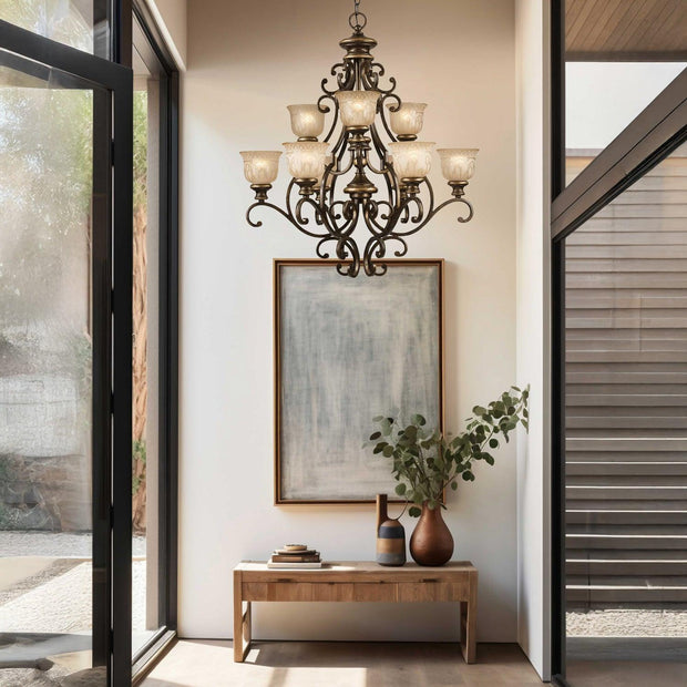 Andover Collection - Bronze Umber 9 Lights Chandelier