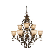 Andover Collection - Bronze Umber 9 Lights Chandelier