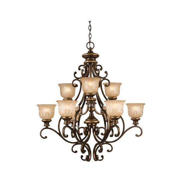 Andover Collection - Bronze Umber 9 Lights Chandelier