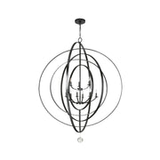 Carson Collection - 9 Lights Orb Chandelier - Matte Black