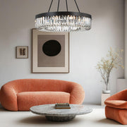 Clover Collection - 10 Lights Ring Chandelier - Charcoal Bronze