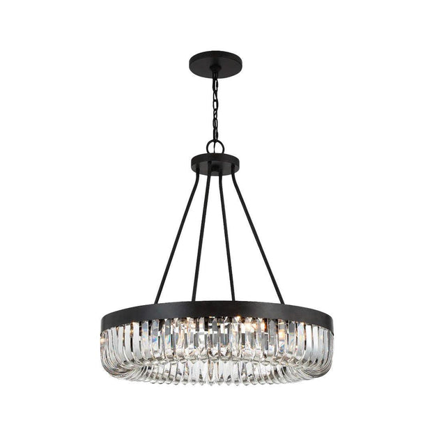 Clover Collection - 10 Lights Ring Chandelier - Charcoal Bronze