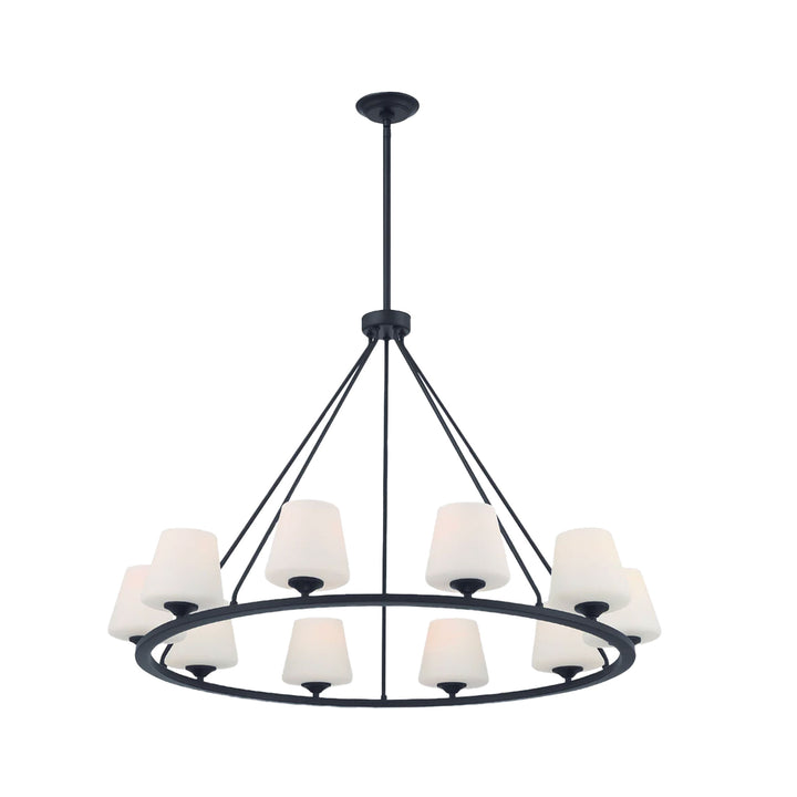 Huntington Collection - 10 Light - Ring Chandelier - Matte Black Frame