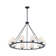 Huntington Collection - 10 Light - Ring Chandelier - Matte Black Frame