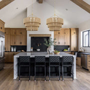 Soto Collection - 3 Layer Chandelier - Rattan