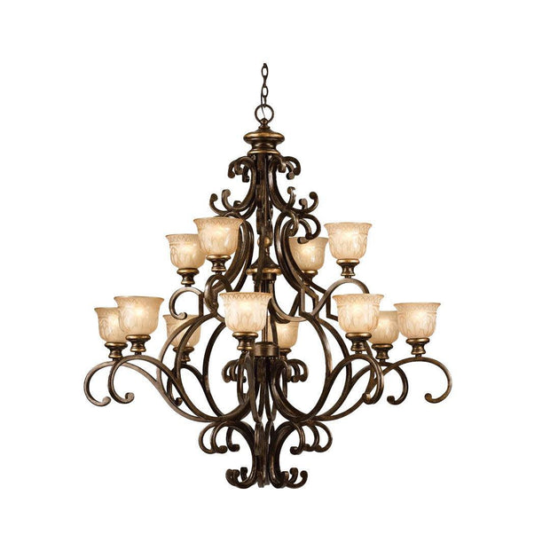 Andover Collection - Bronze Umber 12 Lights Chandelier