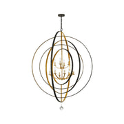 Carson Collection - 12 Lights Orb Chandelier - English Bronze & Gold