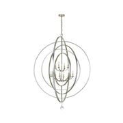 Carson Collection - 12 Lights Orb Chandelier - Silver