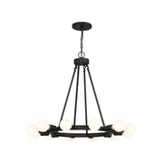 Filmore Collection - 12 Lights Chandelier - Matte Black