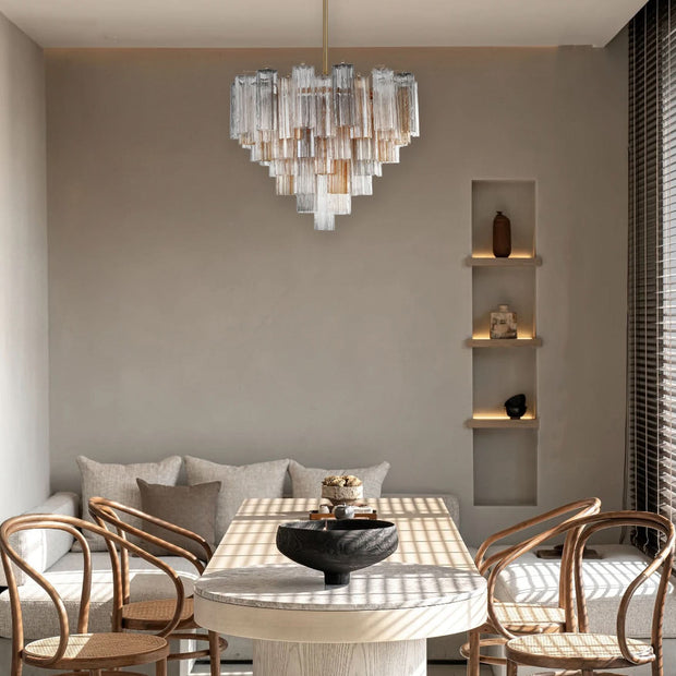 Odelle Collection - Ring Chandelier - Autumn & Chrome - W:68cm