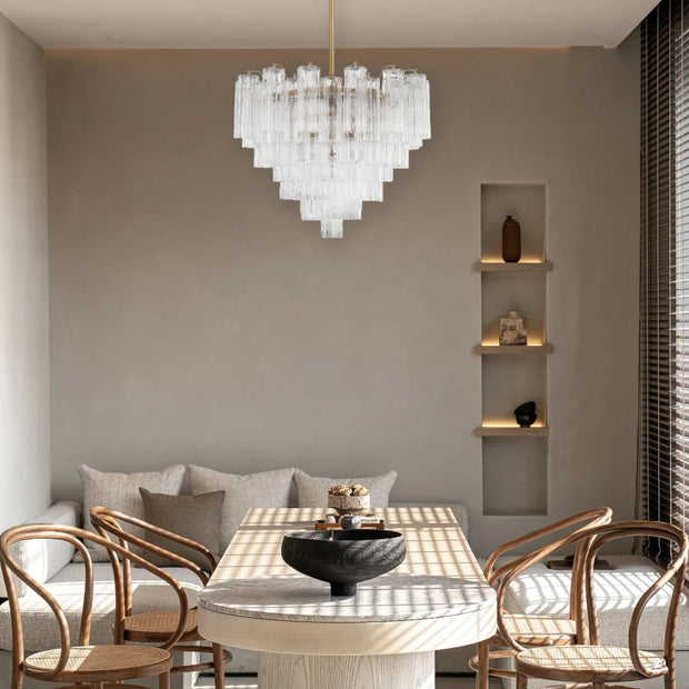 Odelle Collection - Ring Chandelier - Clear & Chrome - W:68cm