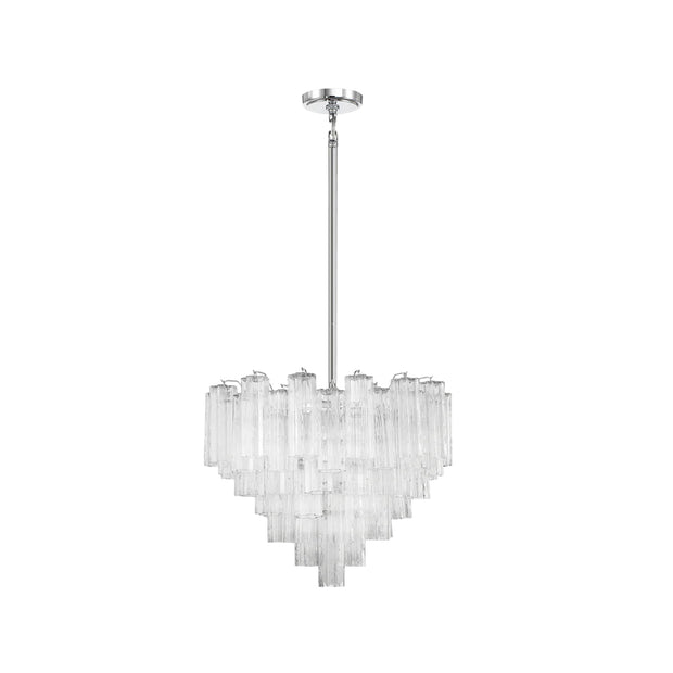 Odelle Collection - Ring Chandelier - Clear & Chrome - W:68cm