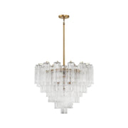 Odelle Collection - Ring Chandelier - Clear & Satin Brass - W:68cm