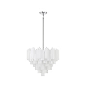 Odelle Collection - Ring Chandelier - White & Chrome - W:68cm