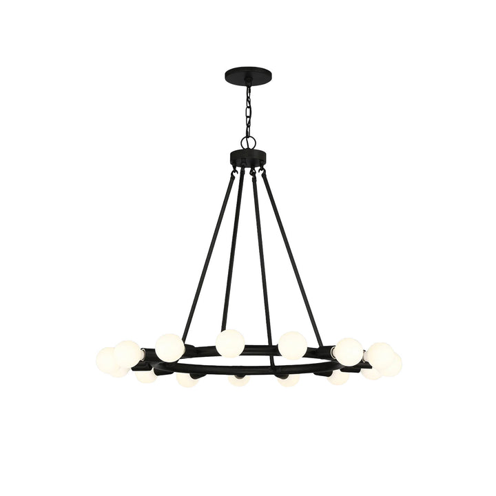 Filmore Collection - 15 Lights Chandelier - Matte Black