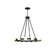 Filmore Collection - 15 Lights Chandelier - Matte Black