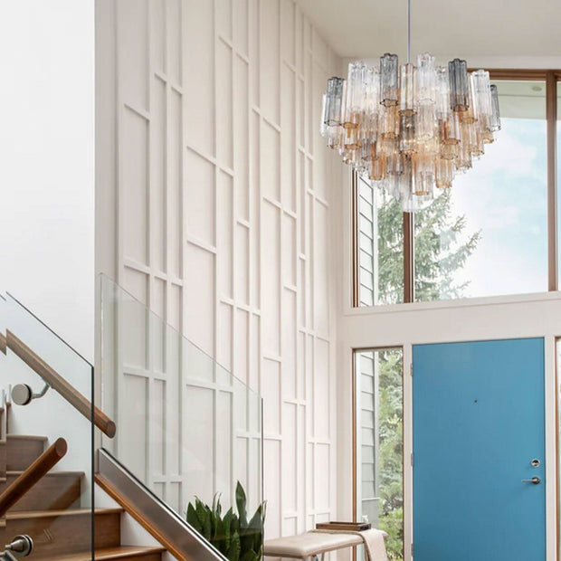 Odelle Collection - Ring Chandelier - Autumn & Chrome - W:81cm
