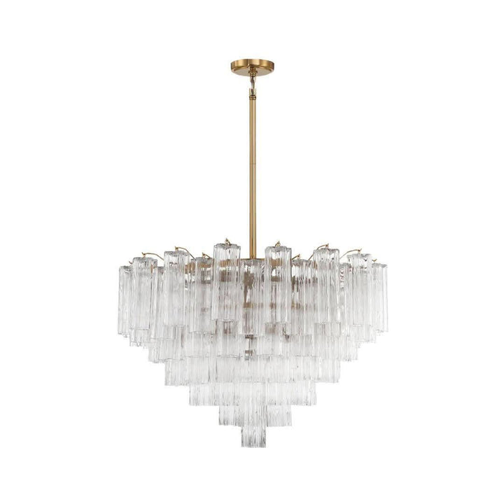 Odelle Collection - Ring Chandelier - Clear & Satin Brass - W:81cm