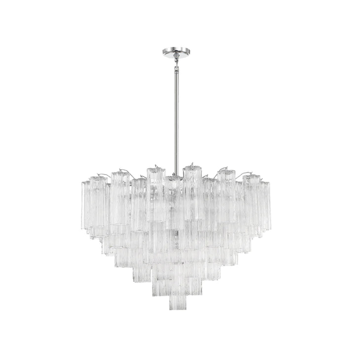 Odelle Collection - Ring Chandelier - Clear & Chrome - W:81cm