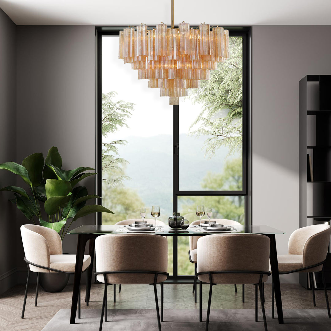 Odelle Collection - Ring Chandelier - Satin Brass - W:81cm