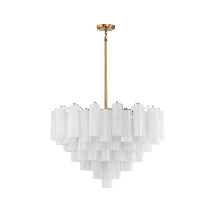 Odelle Collection - Ring Chandelier - White & Satin Brass - W:81cm
