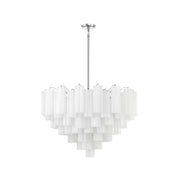 Odelle Collection - Ring Chandelier - White & Chrome - W:81cm
